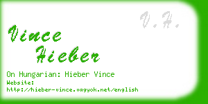vince hieber business card